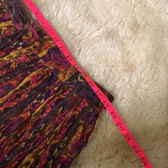 Multi color long drawstring waist skirt - Picture 5 of 7